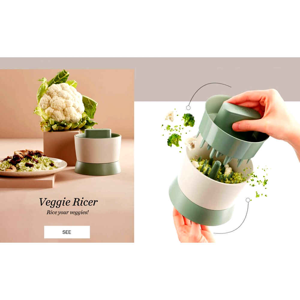 Veggie Ricer, picadora para hacer 'arroz' de coliflor, brócoli